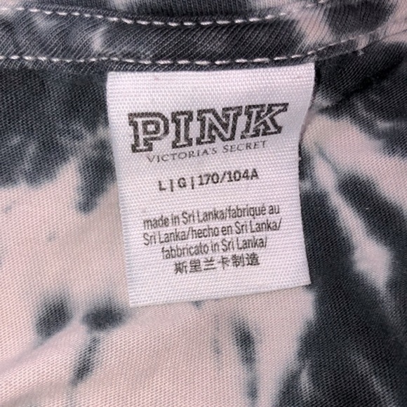 PINK grey swirl tie dye grey T-shirt size large - Picture 5 of 8